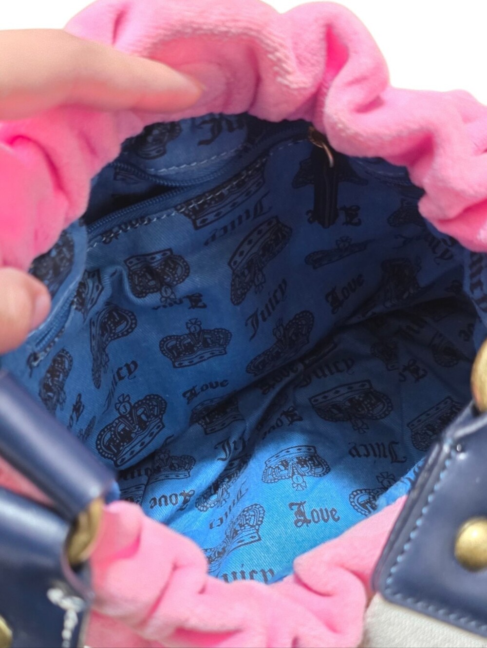 Juicy Couture vintage hot pink cotton embroidered handbag - Picture 4 of 8